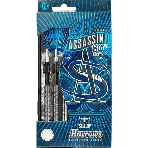 Harrows Assassin Darts - HARROWS - 23 gram - Tungsten fat - Prime Flight 7525 - Alamo axel