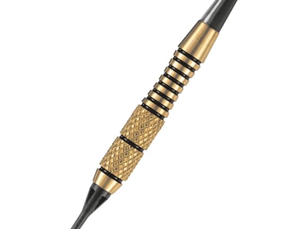 Harrows Darts Matrix, Myk tupp, Sort, Gull, Oransje, Messing, Voksen, 45 mm, 7,6 mm