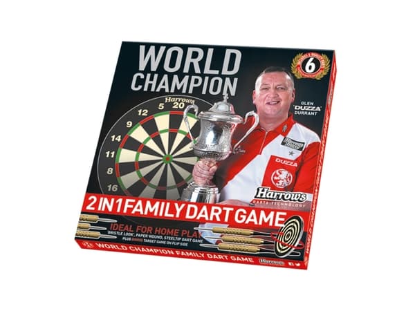 Harrows Darts World Champion Family Dart Game, Dartboard, Sort, Grønn, Rød, Gult, Bust, 45,7 cm (18"), 6 stykker