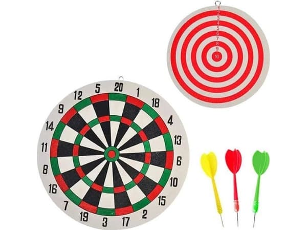 Apte DOBBELSIDIG DARTSKILD 30cm + Dart x 3 AG144E
