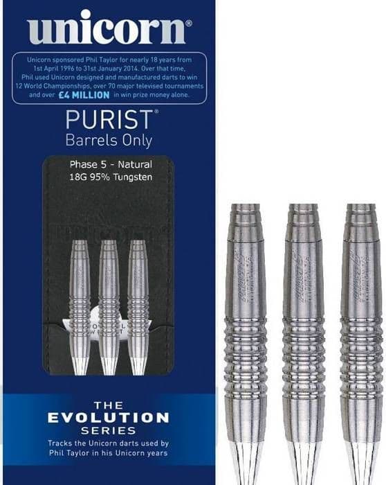 Set med 3 st Unicorn Purist Evolution Phase 5 pilar med mjuk spets - Silver - 95 % av vikten av den mjuka spetsen