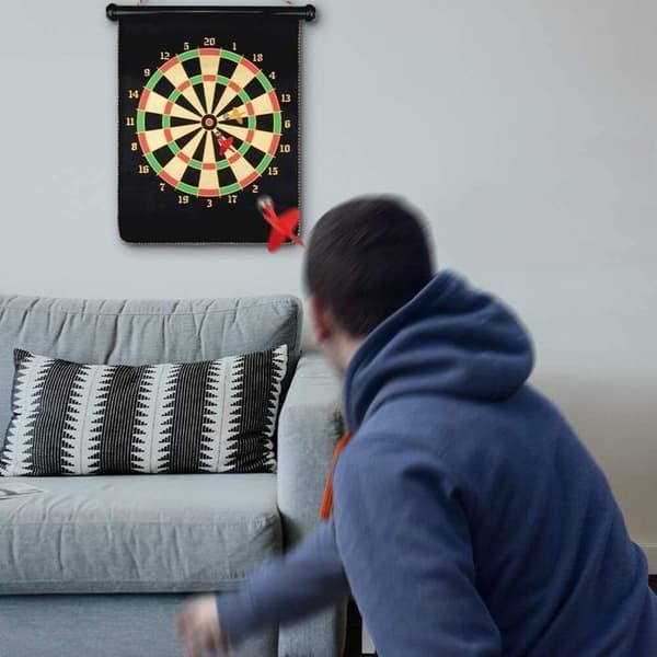 Dartspel-Dartspel-Magnetsikt för Nerf-Mål för Darts Ø38cm-Säker för Barn och Vuxna Dartspel