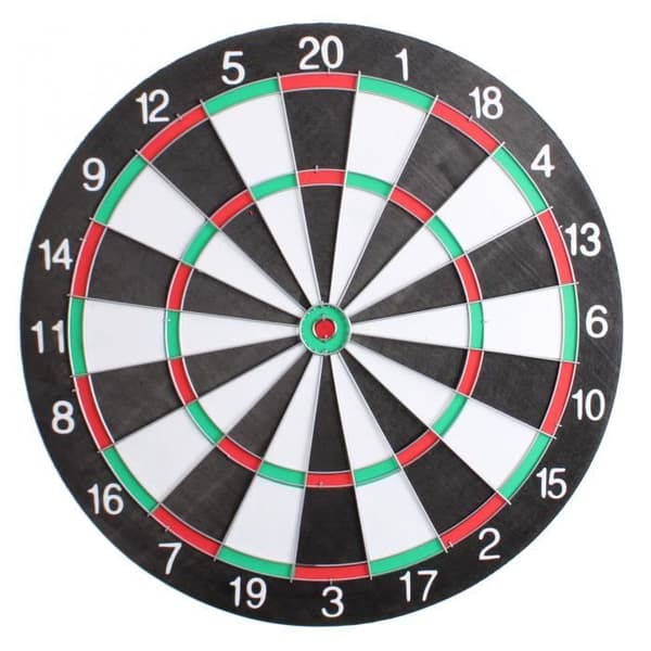 Master Dart Dartboard - 16" - 6 pilar ingår - Inomhus - Flerfärgad
