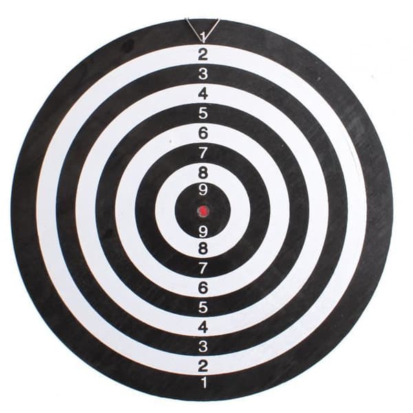 Master Dart Dartboard - 16" - 6 pilar ingår - Inomhus - Flerfärgad