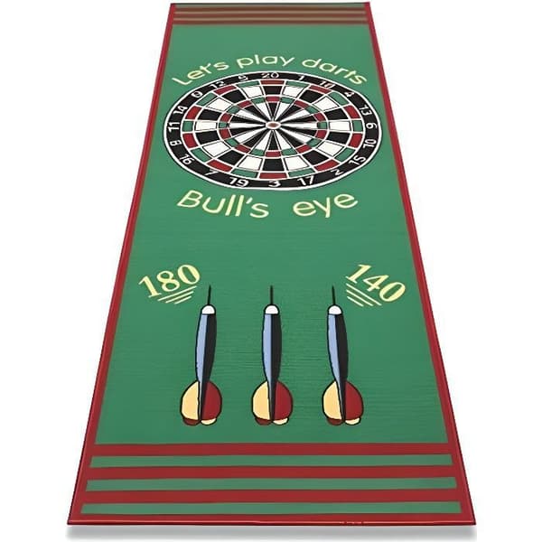 F&amp;S Lekmatta i mycket bra kvalitet - Darttavla - Bulls' Eye - Mål. 79 x 237 cm. Tillverkad i Europa.