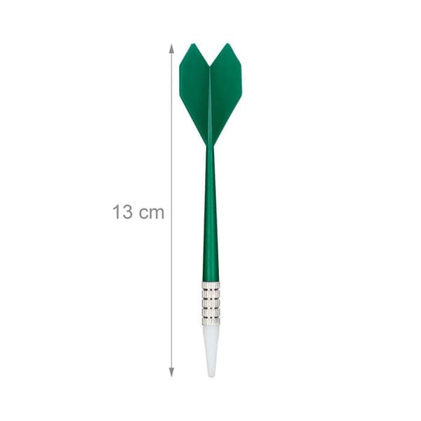 Relaxdays Dart Target 42 cm barn Darttavla bas med 6 pilar svart-vita