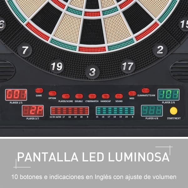 Digital elektroniskt mål, 8 spelare, inkluderar 12 pilar