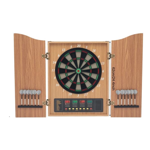 Elektronisk Dartmaskin, 27 Speltyper, Stöder 16 Spelare, 4 LED-skärmar,Gul