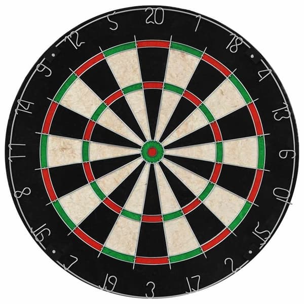 vidaXL Profesjonell dartskive sisal med 6 darts og beskyttelsesring