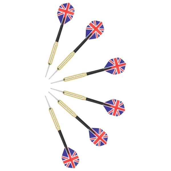 vidaXL Profesjonell dartskive sisal med 6 darts og beskyttelsesring