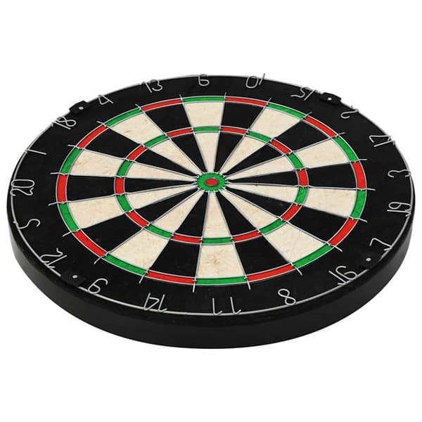 vidaXL Profesjonell dartskive sisal med 6 darts og beskyttelsesring