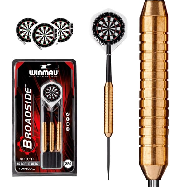 Winmau Broadside messinkiteräksinen tikka 22 grammaa