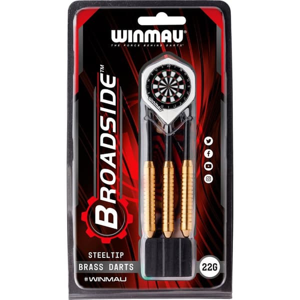 Winmau Broadside mässingsstålspetspilar 22 gram