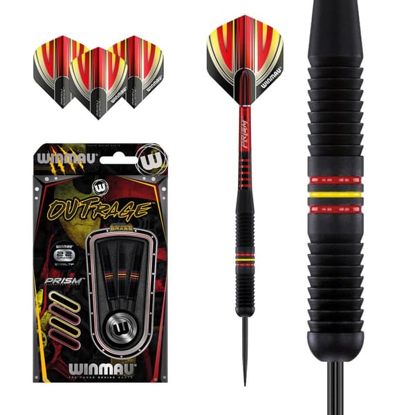 Winmau Outrage dartpile i messingstål
