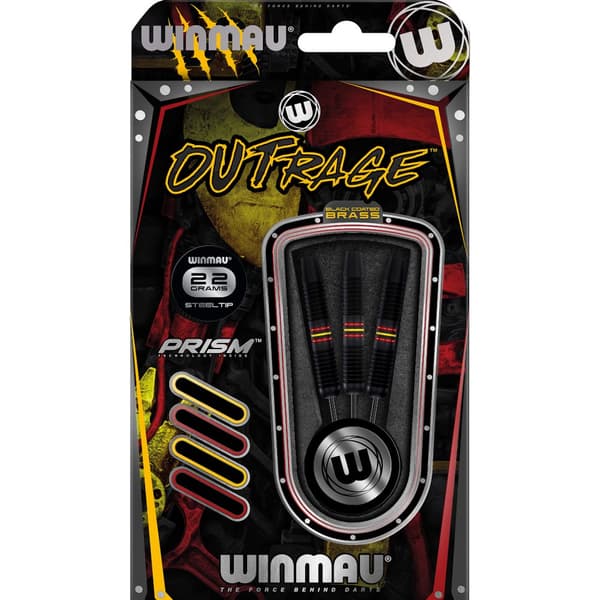 Winmau Outrage dartpile i messingstål