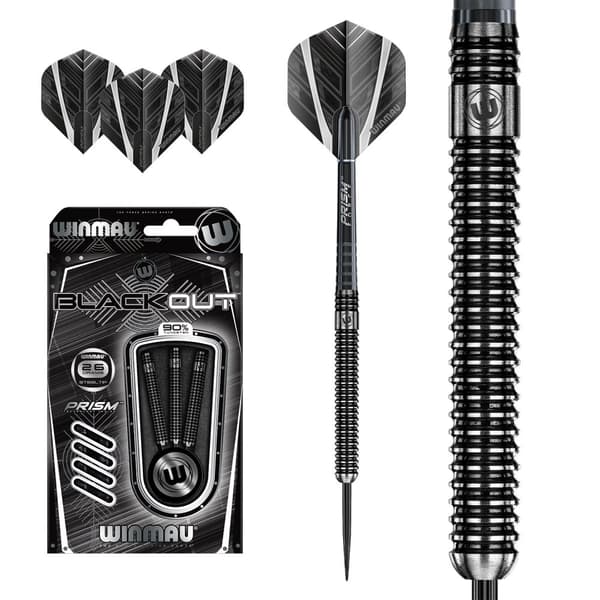 Winmau Blackout steeltip dartpijlen