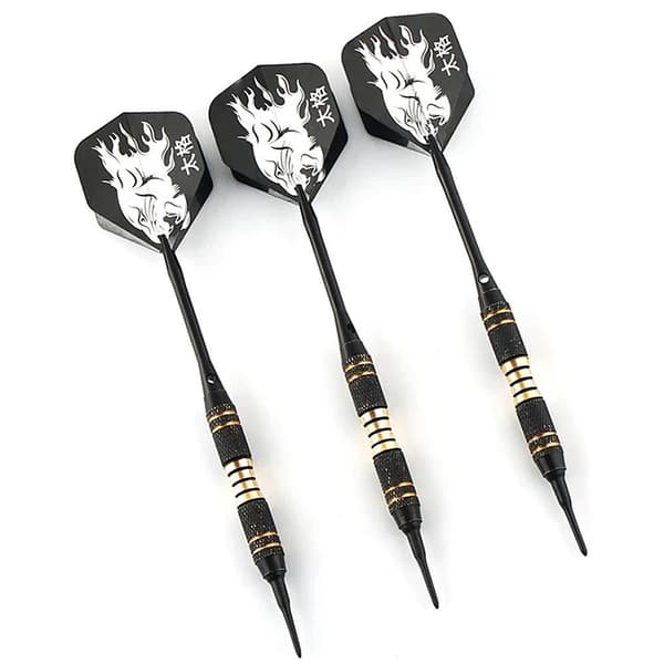 Softtip Dartpilar 3-pack 19 g Svart / Guld / Silver