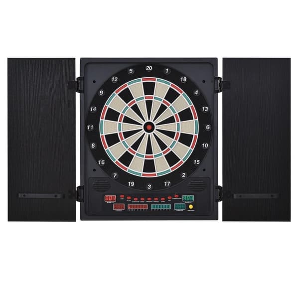Rootz Electronic Dart Set - Svart, Vit - Pp, Ps, Mdf - 20,07 cm x 2,55 cm x 22,44 cm
