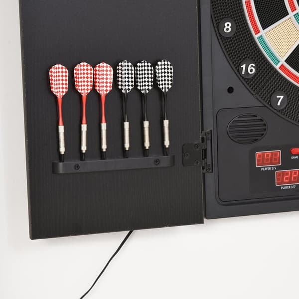 Rootz Electronic Dart Set - Svart, Vit - Pp, Ps, Mdf - 20,07 cm x 2,55 cm x 22,44 cm