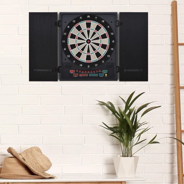 Rootz Electronic Dart Set - Svart, Vit - Pp, Ps, Mdf - 20,07 cm x 2,55 cm x 22,44 cm