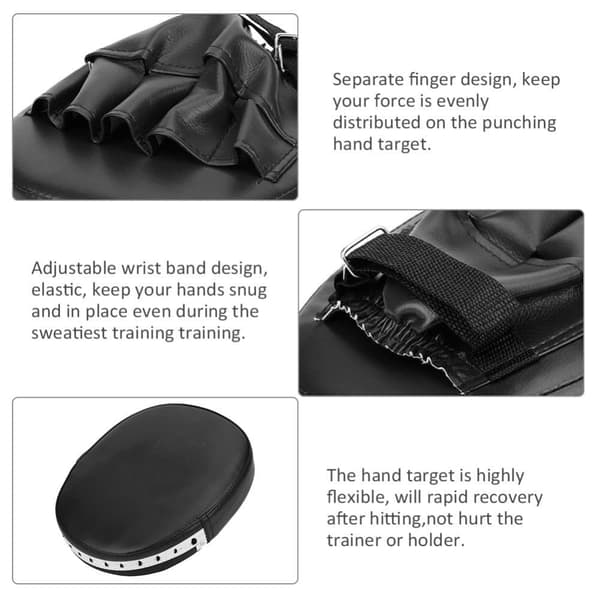 Potkunyrkkeily Target Glove Hand Pad – aikuisten/teinien harjoitusvälineet Sandalle ja Taekwondolle (musta)