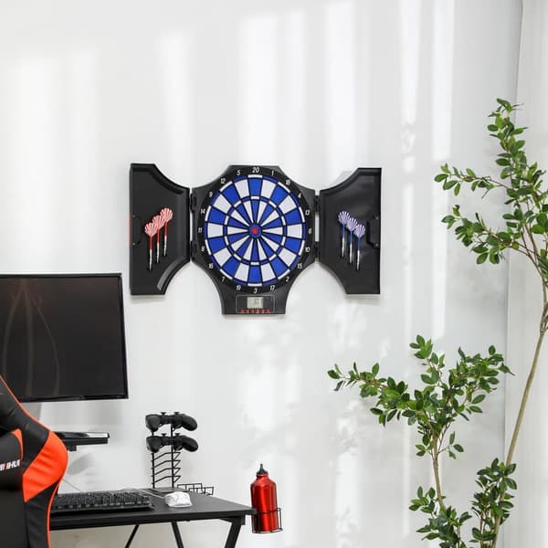 Elektronisk Darttavla, 83x45x4 cm, Svart och Röd