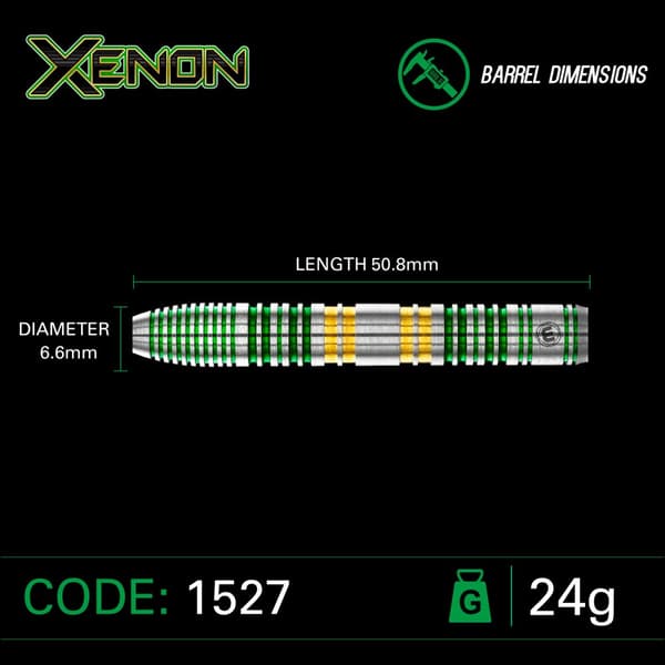 Winmau Xenon 90% tungsten steeltip dartpijlen