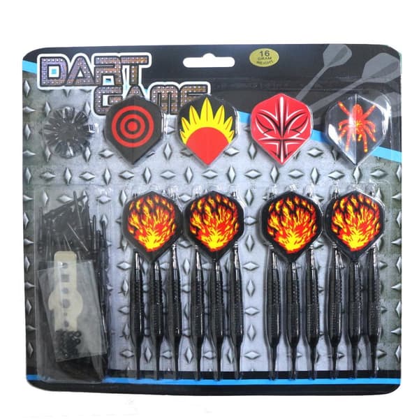 Dart-set för elektroniska kort 16g MASTER Svartpläterad mässing 12 st