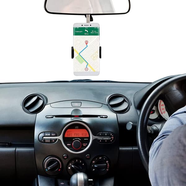 Mobilholder til bakspejlet - teleskopisk