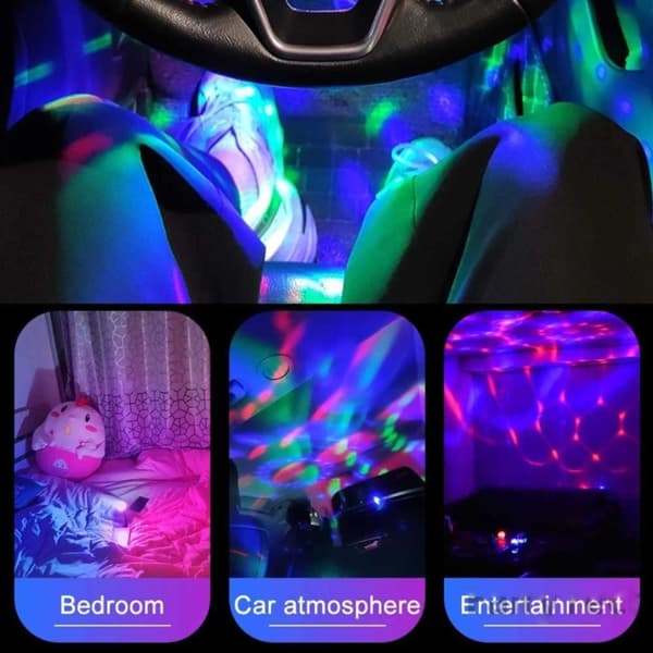Mini USB LED Discolamp for Car Night Light