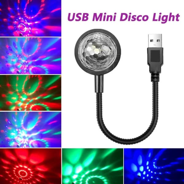 Mini USB LED Discolamp for Car Night Light