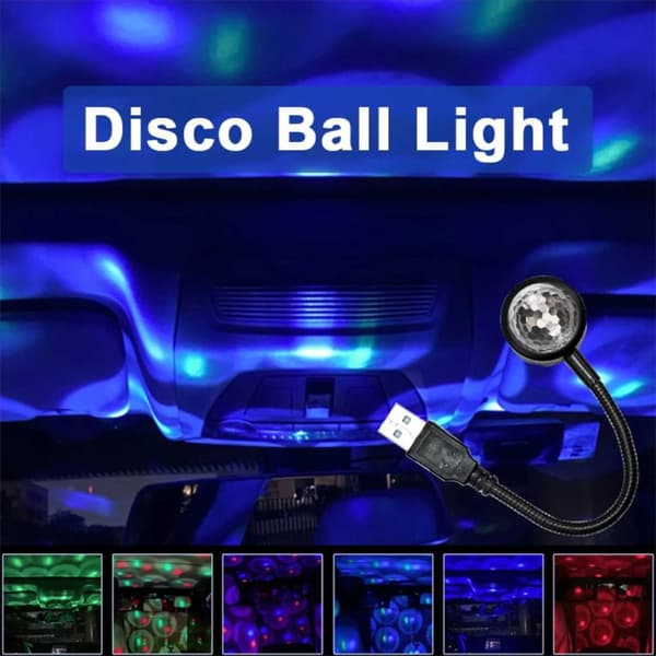 Mini USB LED Discolamp for Car Night Light