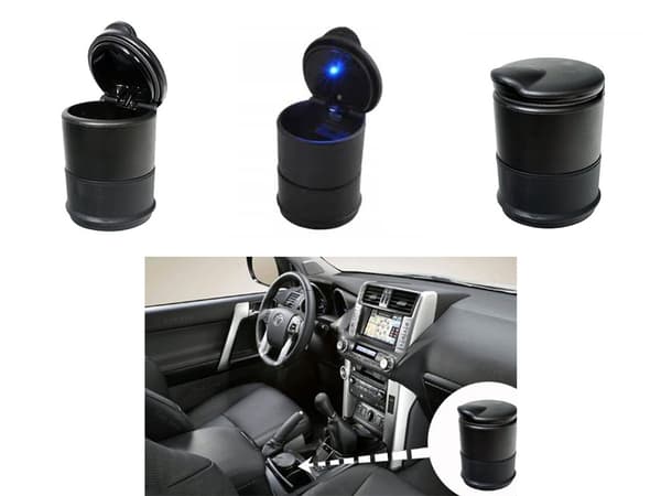 Askkopp med Lock & LED-lampa - Till bilen