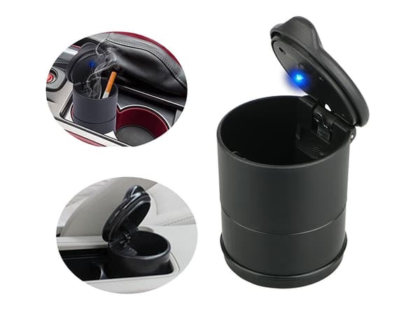 Askkopp med Lock & LED-lampa - Till bilen