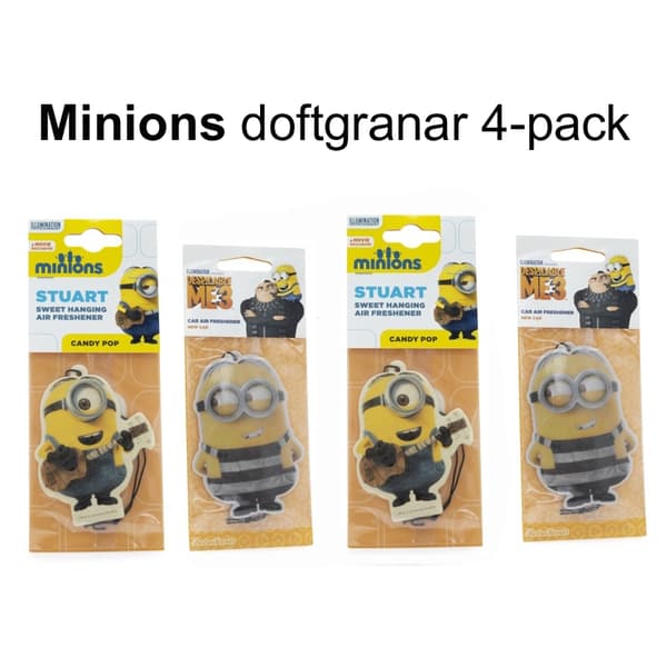 Minions doftgranar Candy pop , New Car , 4-pack 2+2st
