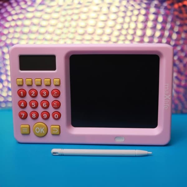 Maxlife Barn Skrivtavla Med Miniräknare MXWB-01 - Rosa