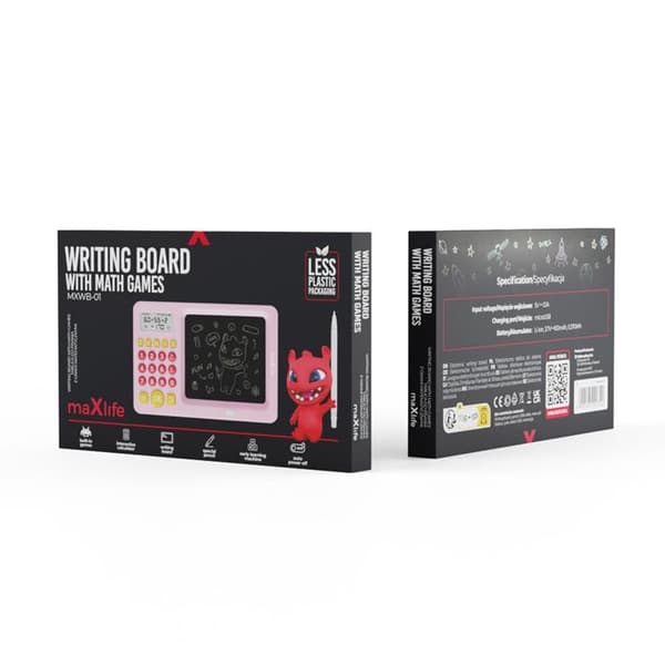 Maxlife Barn Skrivtavla Med Miniräknare MXWB-01 - Rosa