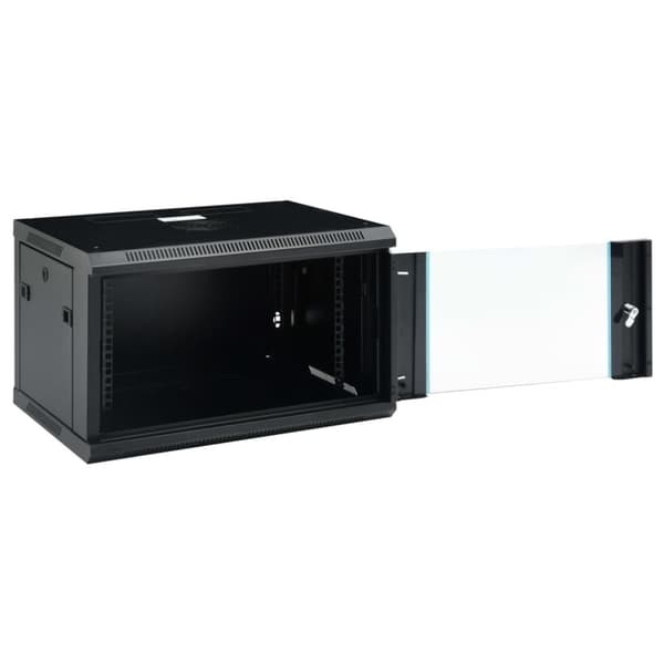 vidaXL væghængt netværksskab 4U 19" IP20 600x450x375 mm