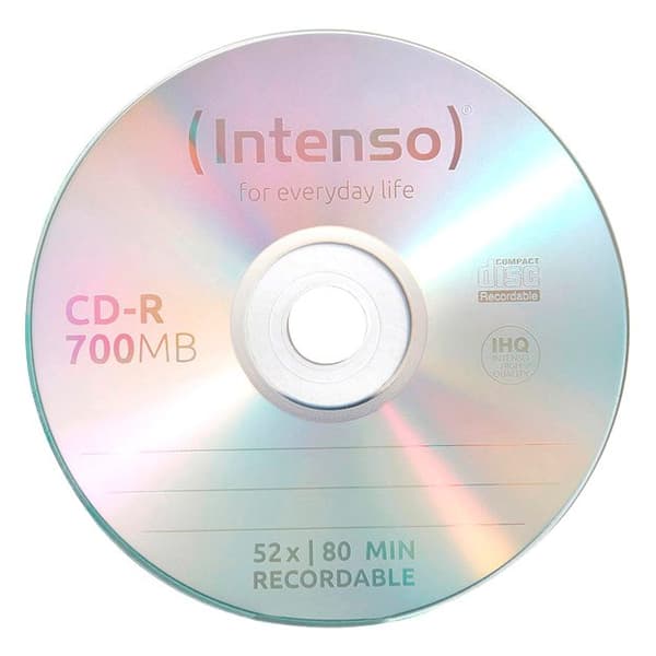 Intenso Cd-r 700mb 52x Speed 100 Units Flerfarvet