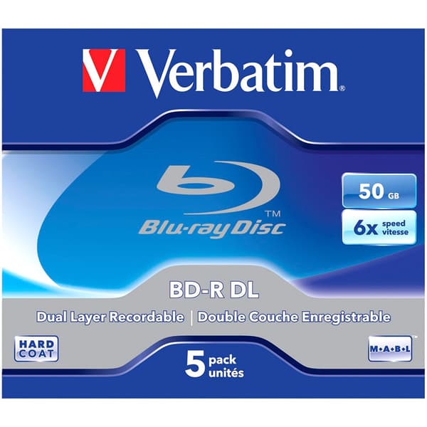Verbatim Cd-dvd-bluray 5 Bd-r Blu-ray 50gb 6x Blå