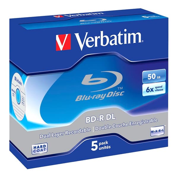 Verbatim Cd-dvd-bluray 5 Bd-r Blu-ray 50gb 6x Blå