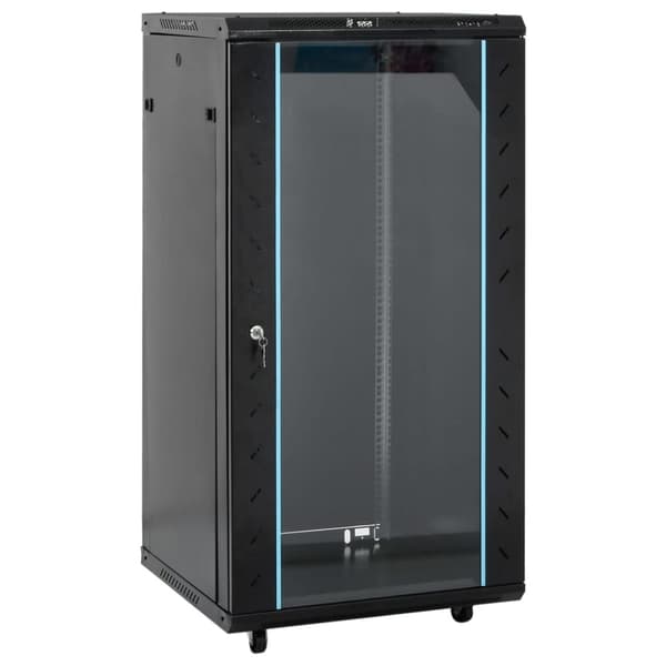 vidaXL 22U Verkkolaitekaappi kääntyvät jalat 19" IP20 60x60x120 cm