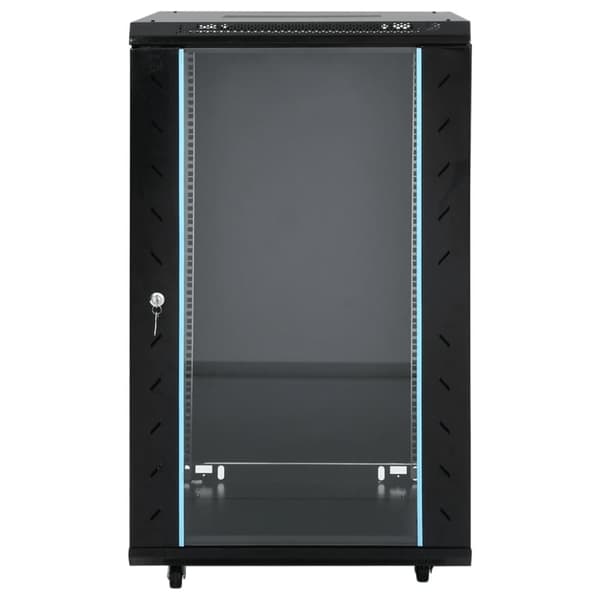 vidaXL 18U Nätverksskåp med svänghjul 19" IP20 60x60x100 cm