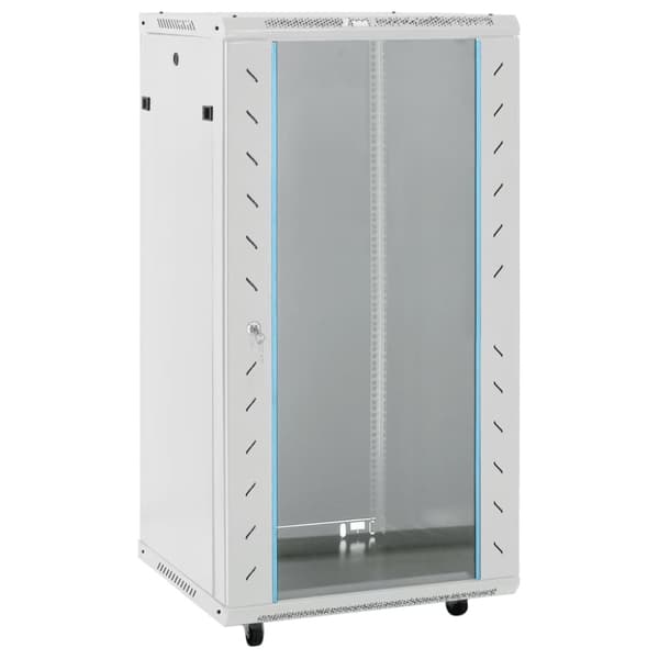 vidaXL 22U Verkkolaitekaappi kääntyvät jalat 19" IP20 60x60x120 cm