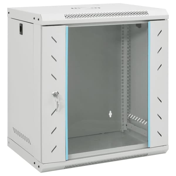 vidaXL 12U Nätverksskåp väggmonterat 19" IP20 53x40x60 mm