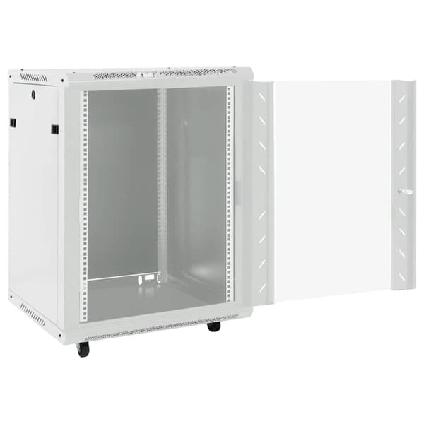 vidaXL 15U Nätverksskåp med svänghjul 19" IP20 60x45x86 mm