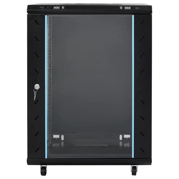 vidaXL 15U Verkkolaitekaappi kääntyvät jalat 19" IP20 53x40x80 cm
