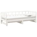 Miniatyrbillede 6 af 11: vidaXL daybed med udtræk 2x(90x200) cm massivt fyrretræ hvid