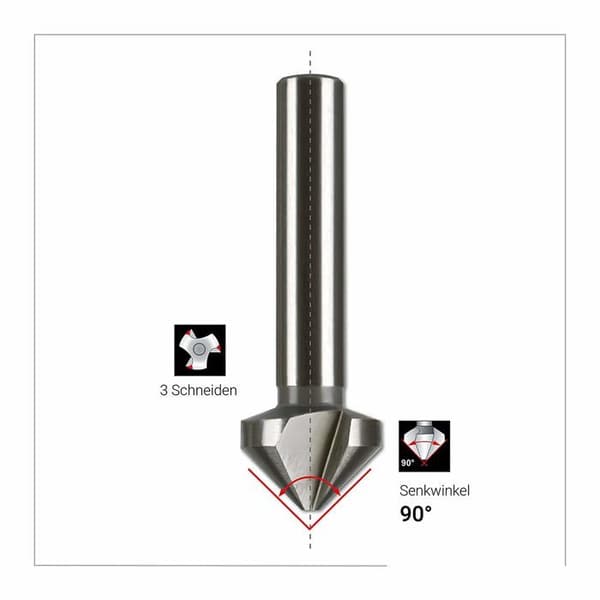 Ruko avgradare - 102147 - Avellanador manual, DIN 335 forma C 90 (25 x 142 mm)