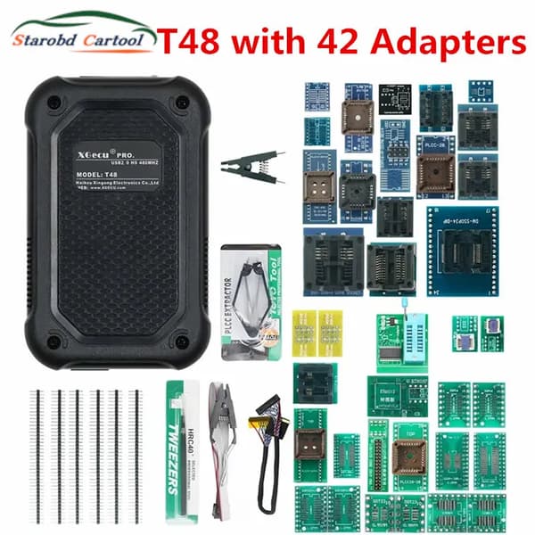 XGecu T48 -ohjelmoija, tukee useita laitteita, USB2.0 -liitäntä, alhainen virrankulutus,T48 42 Adapters